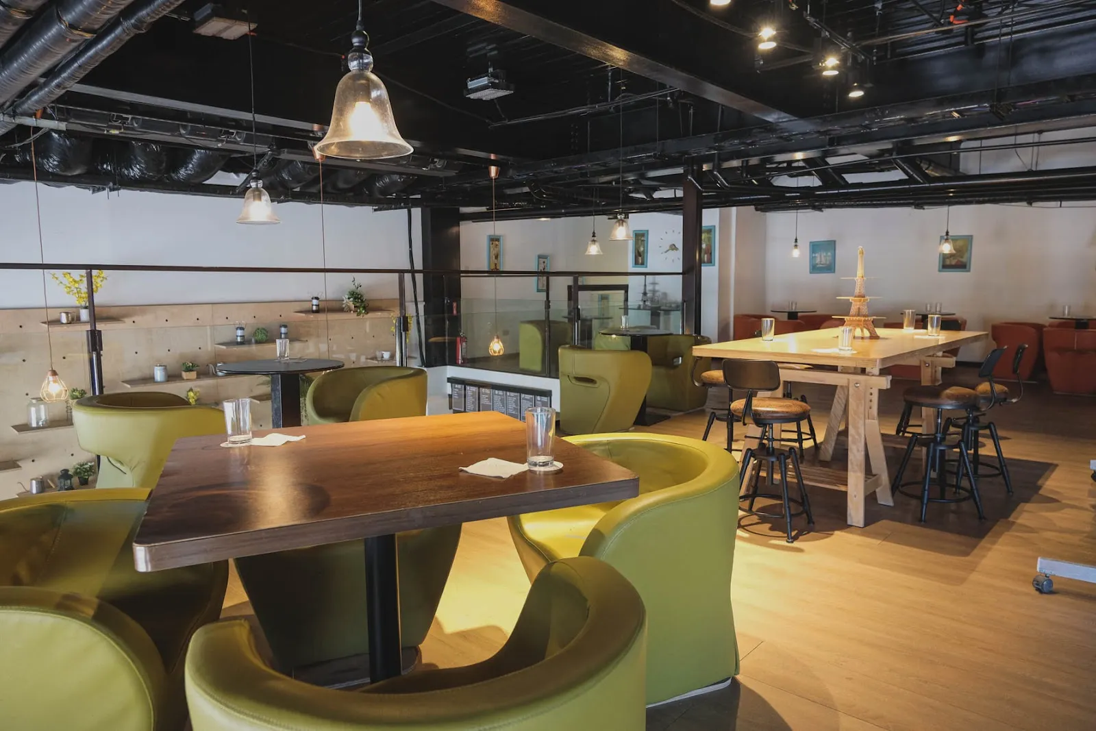 Cafe interior seating