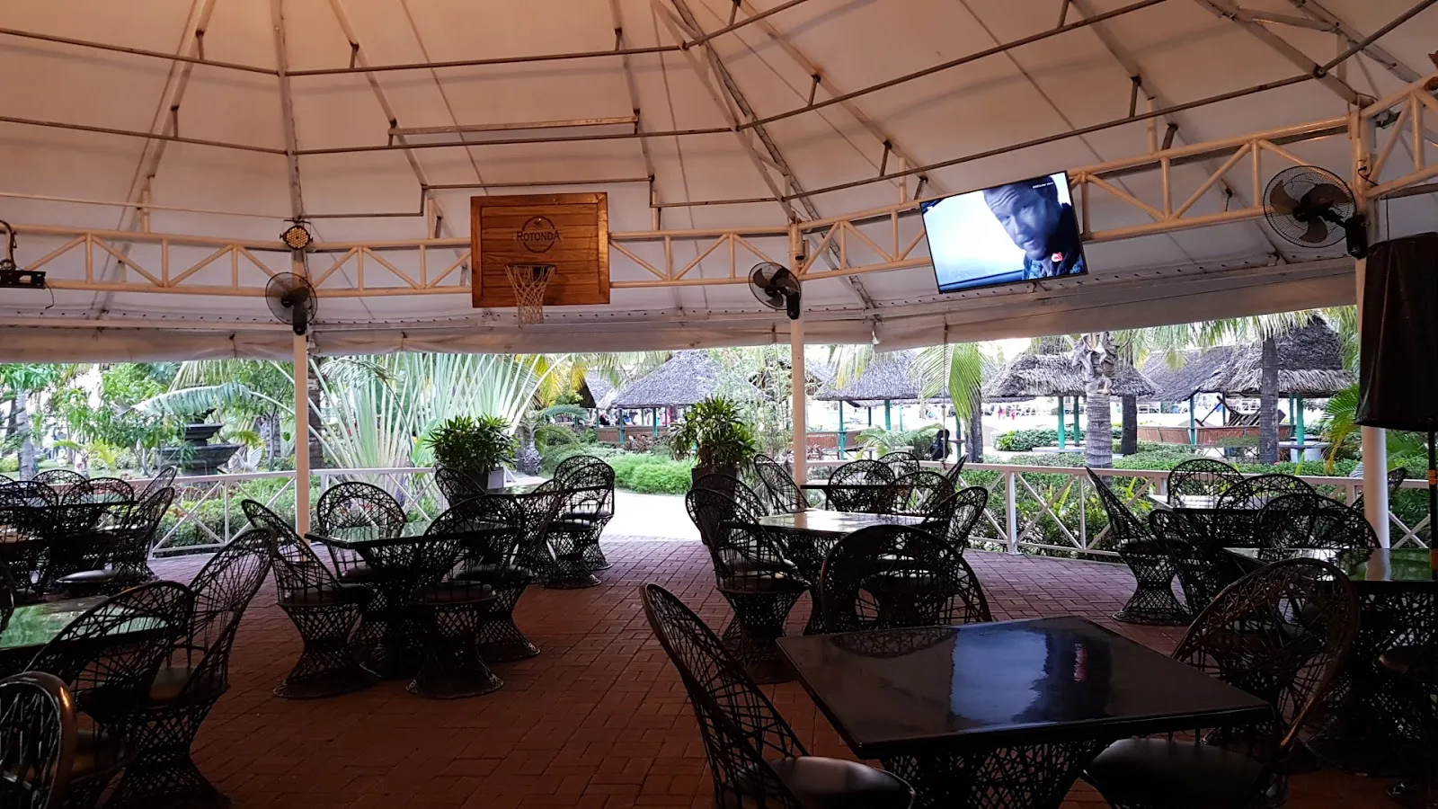 Covered pavilion seating