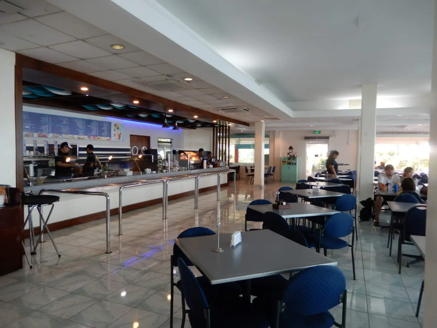 Buffet counter and dining area