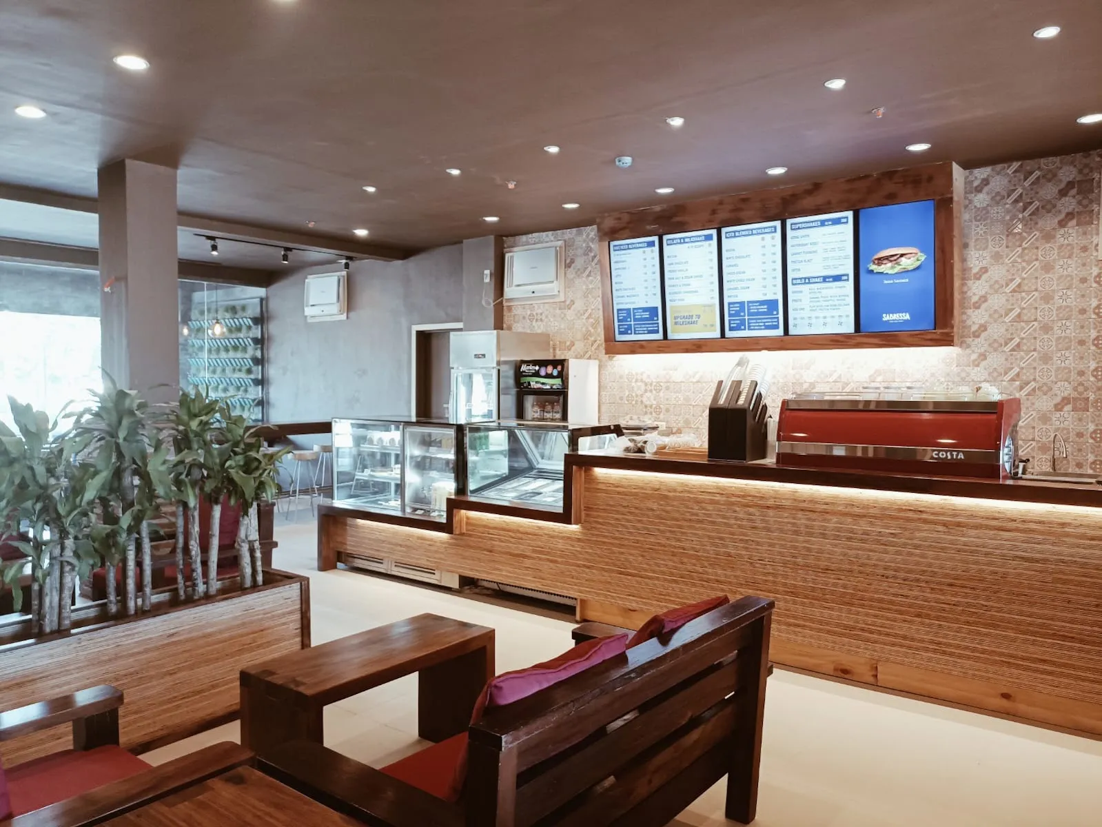 Counter and seating area