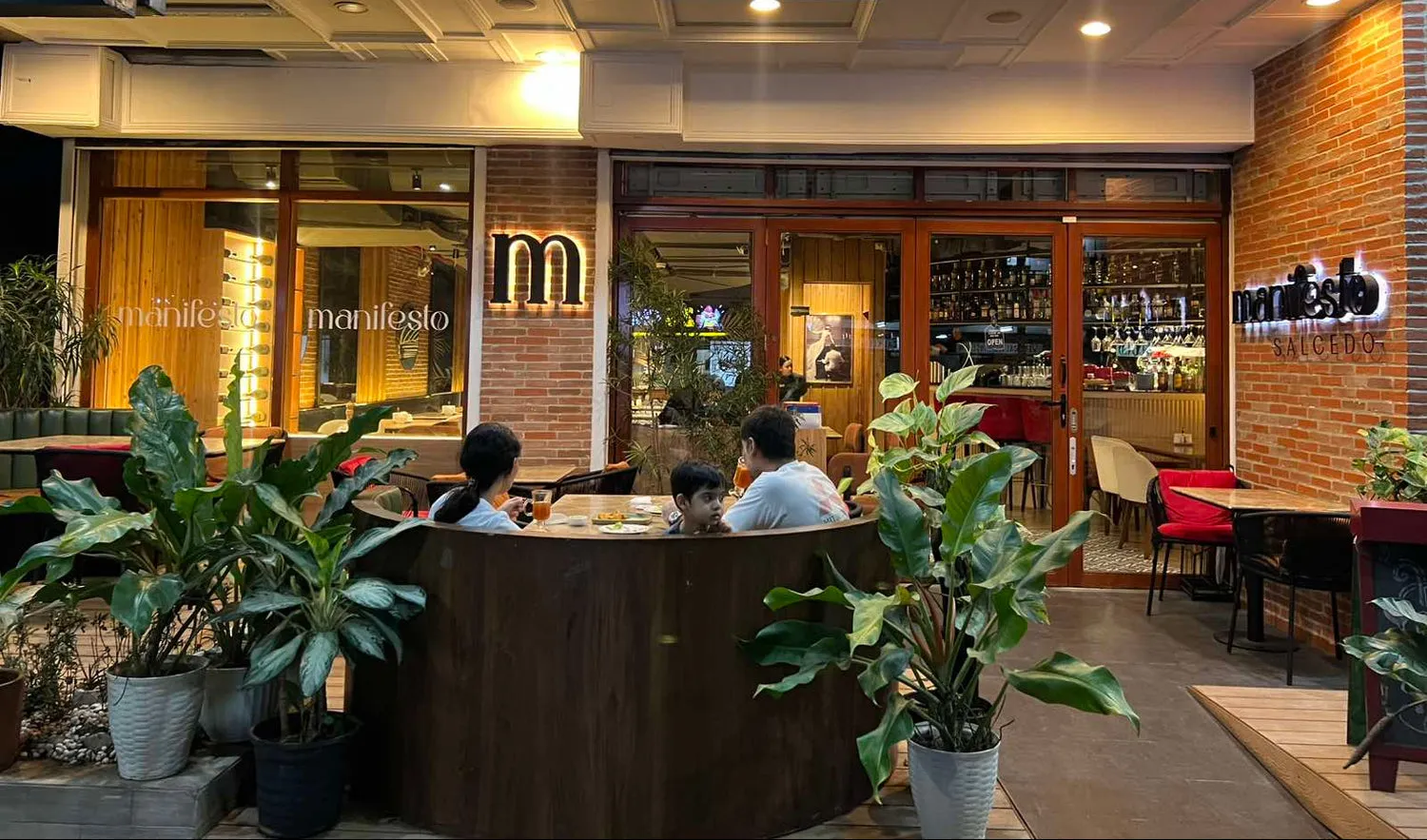 Restaurant entrance and dining area