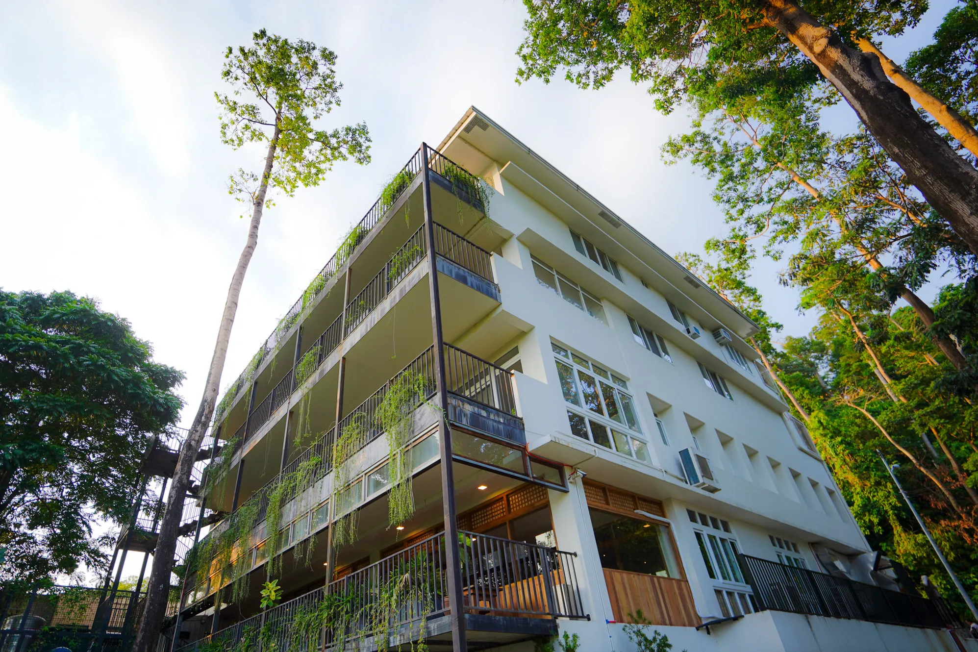 Exterior of the vacation-rental building