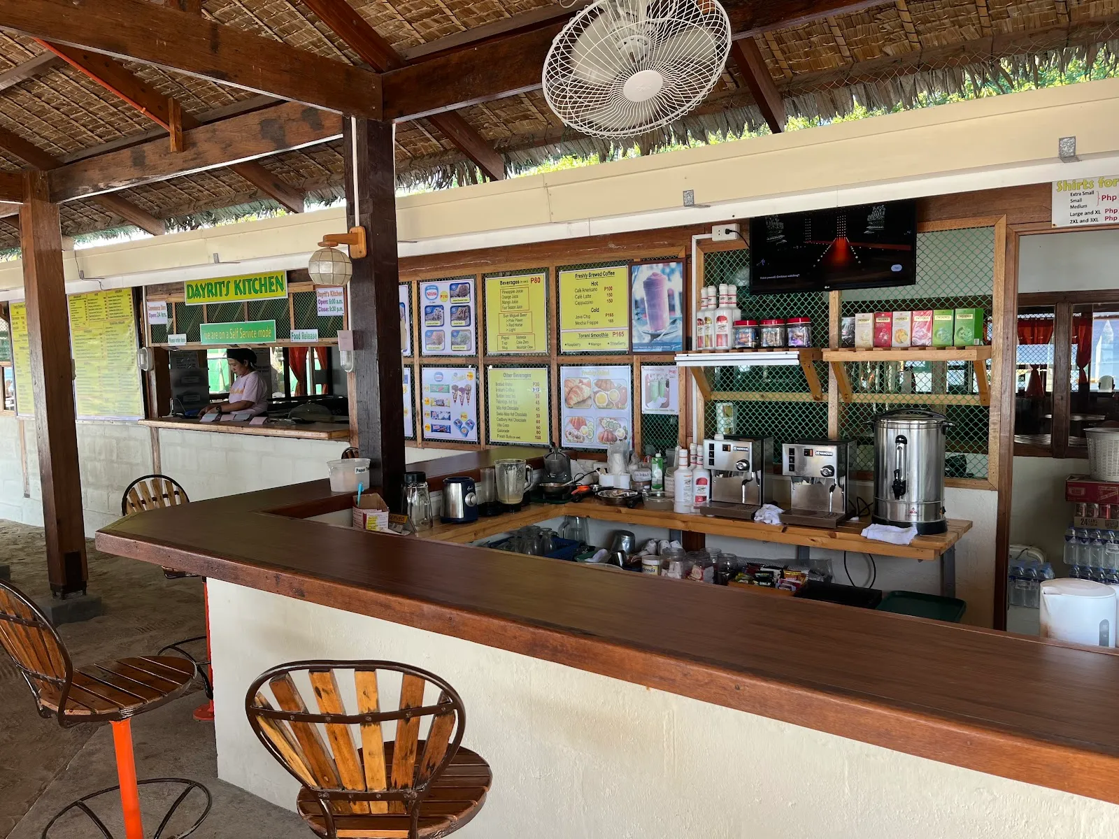 Order counter under the nipa roof