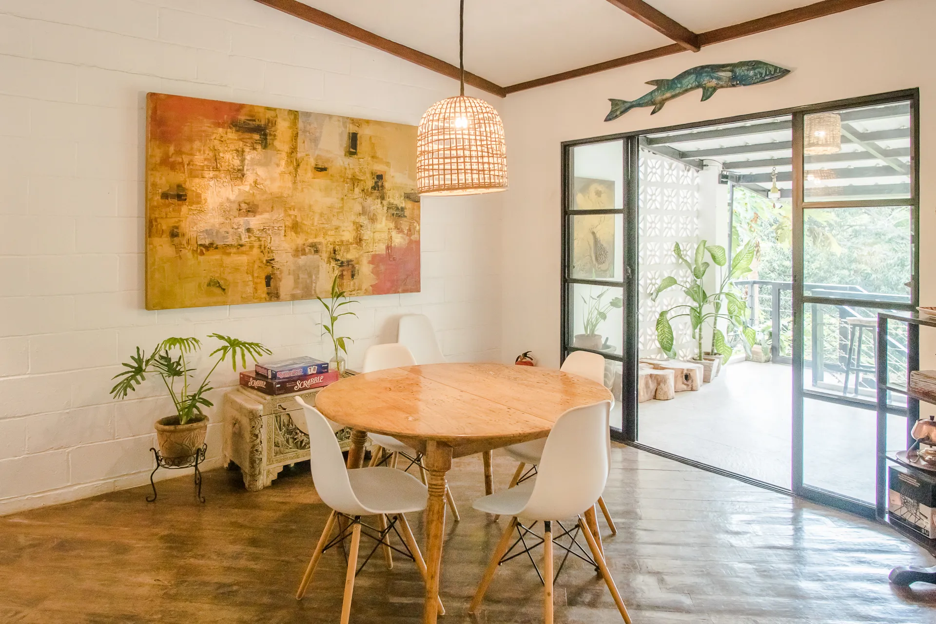 Dining and living area