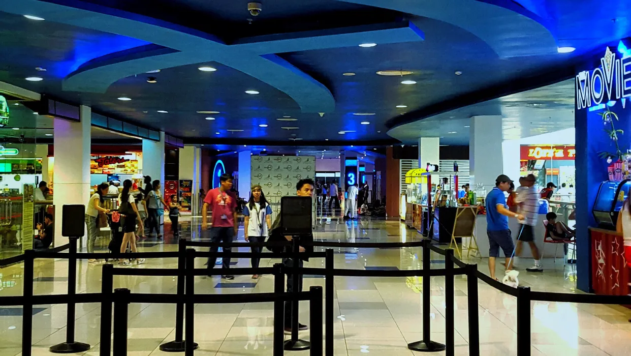 Lobby and ticket queue