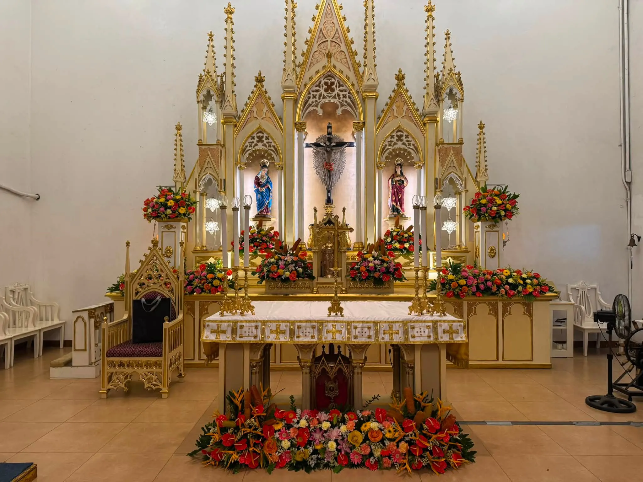Altar with flowers
