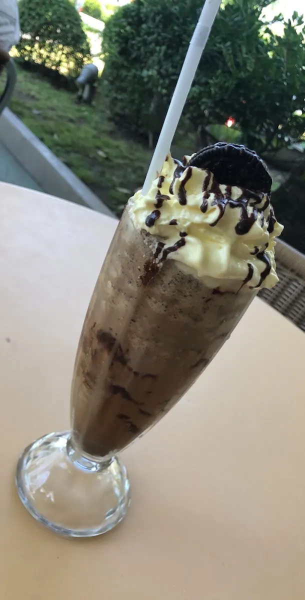 Chocolate shake with whipped cream