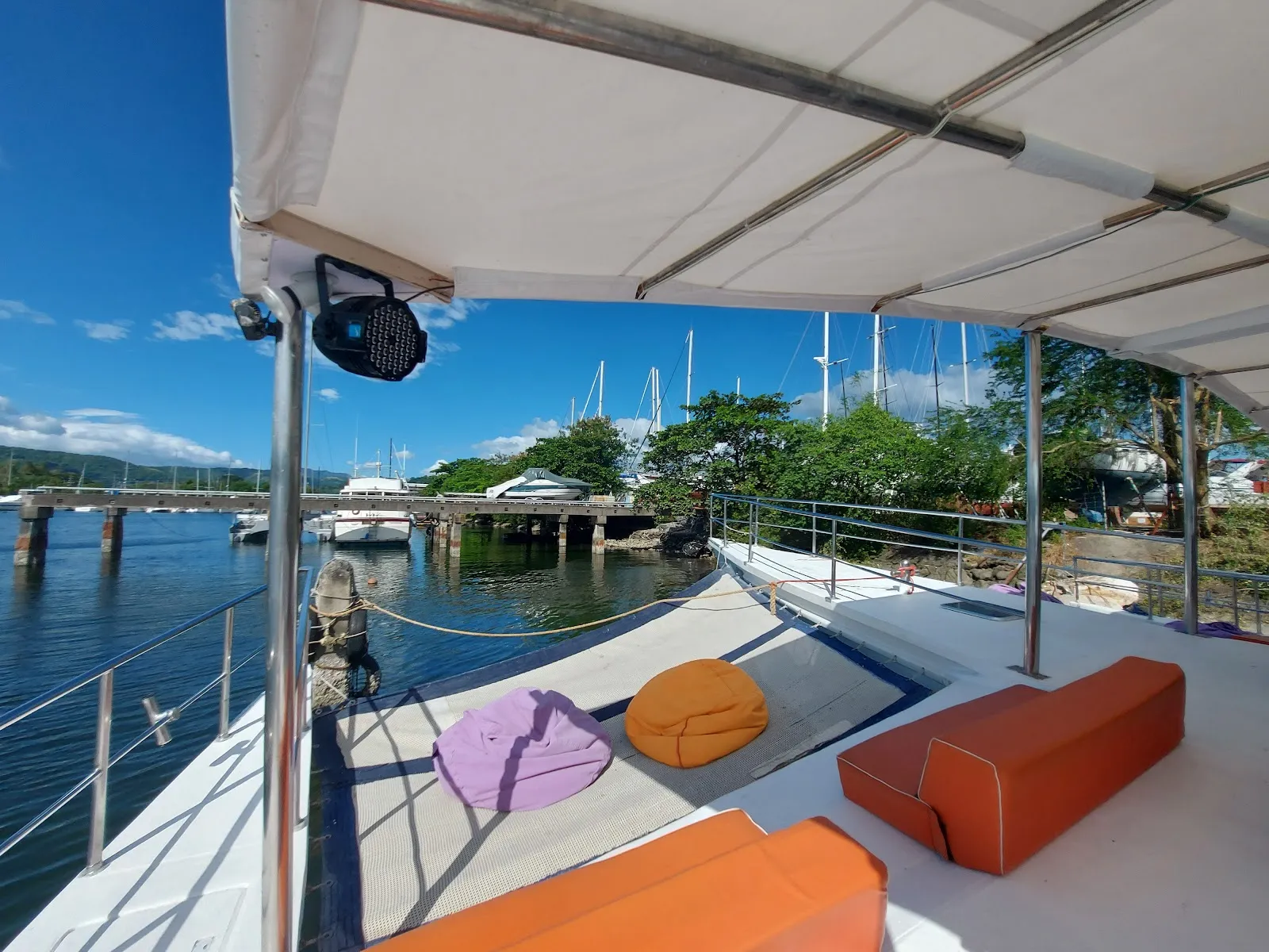 Boat deck overlooking the marina