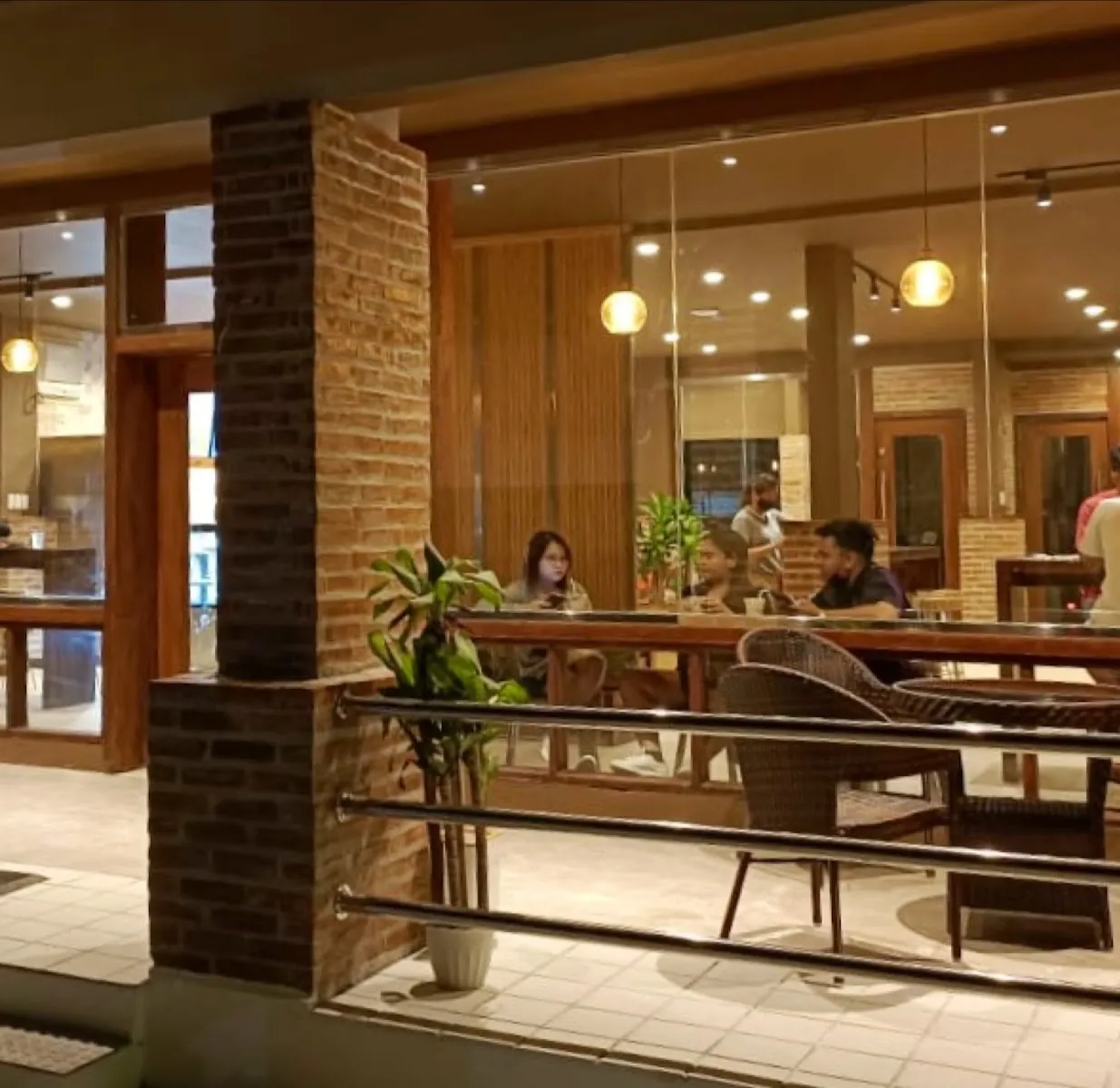Storefront at night