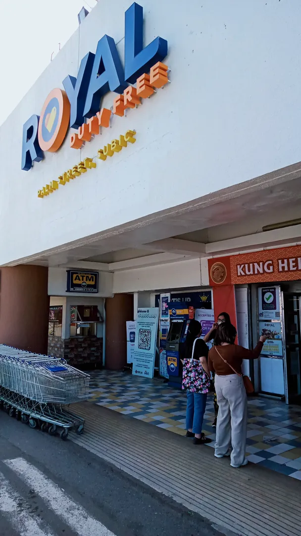 Storefront entrance with ATM