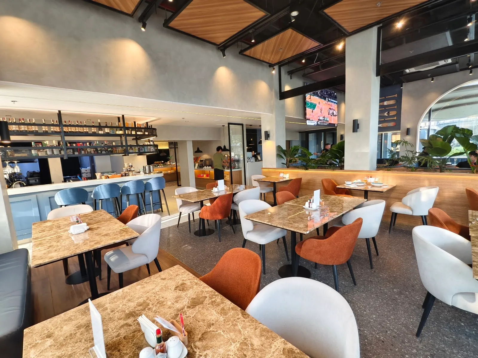 Interior seating and bar