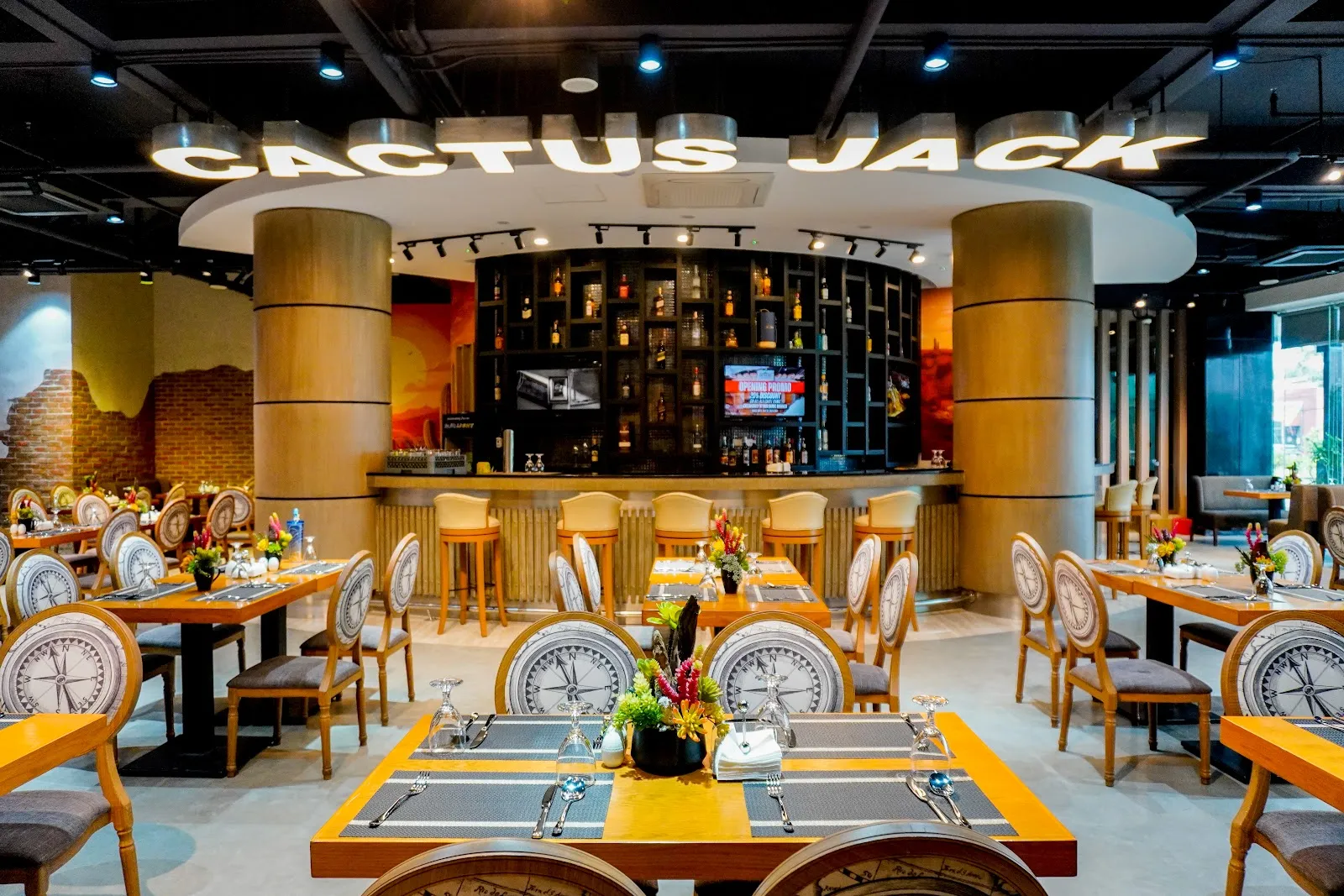 Bar and dining area