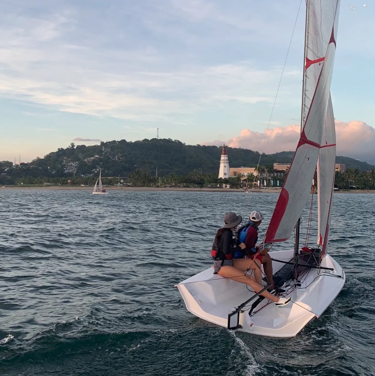 Sailing dinghy on the bay