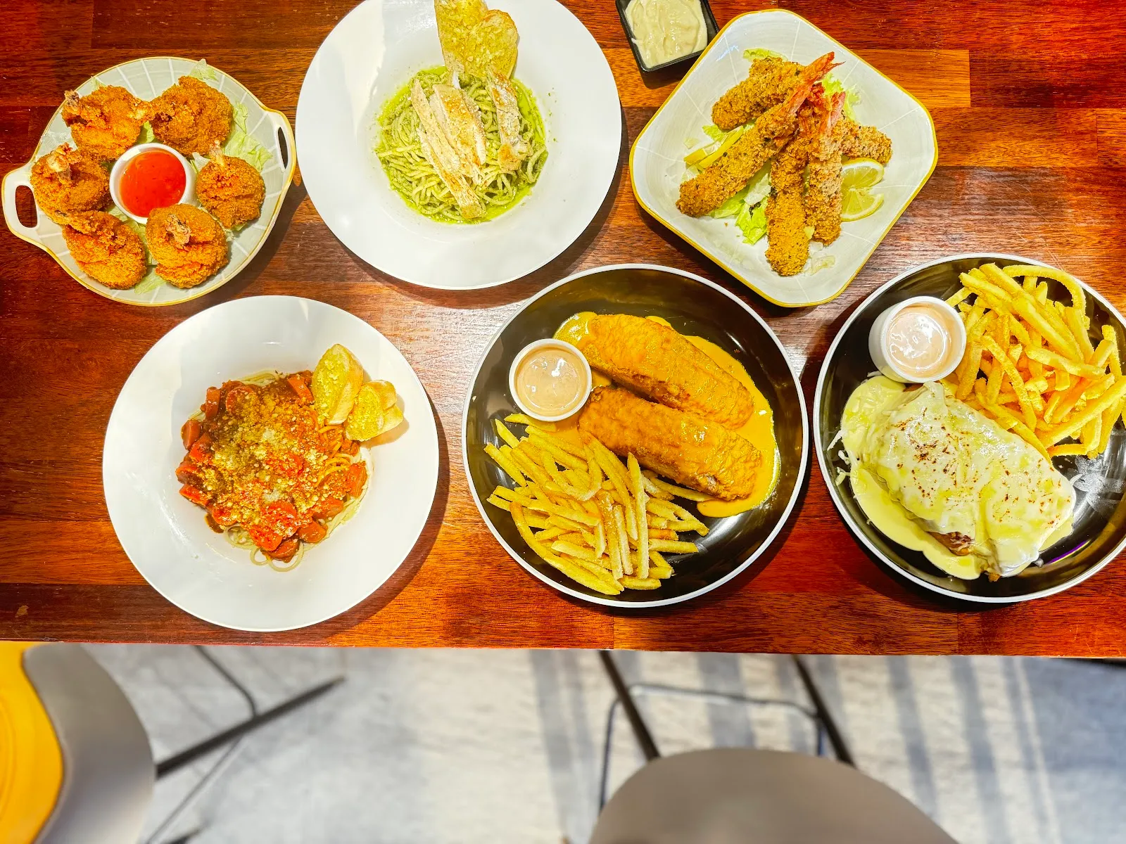Platter of fried appetizers