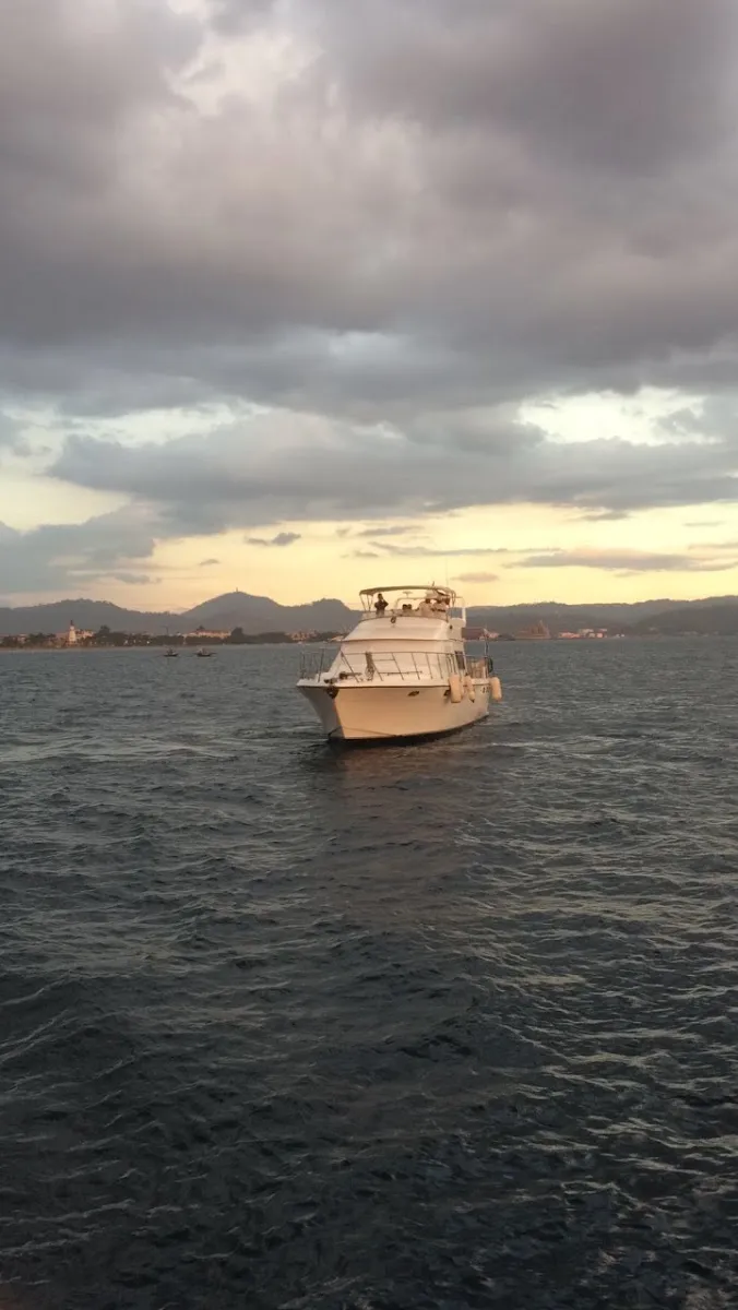 Yacht at sunset